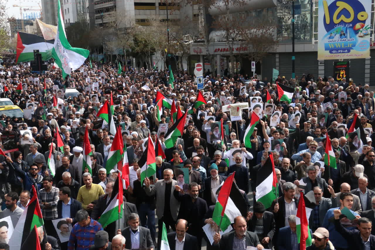 راهپیمایی حمایت از مردم غژه