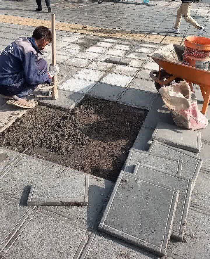 مرمت گسترده پیاده‌روهای منتهی به حرم مطهر رضوی