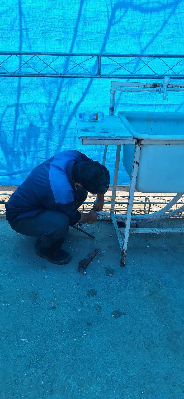 آماده سازی سالن ورزشی جهت اسکان و زائرین دهه پایانی صفر